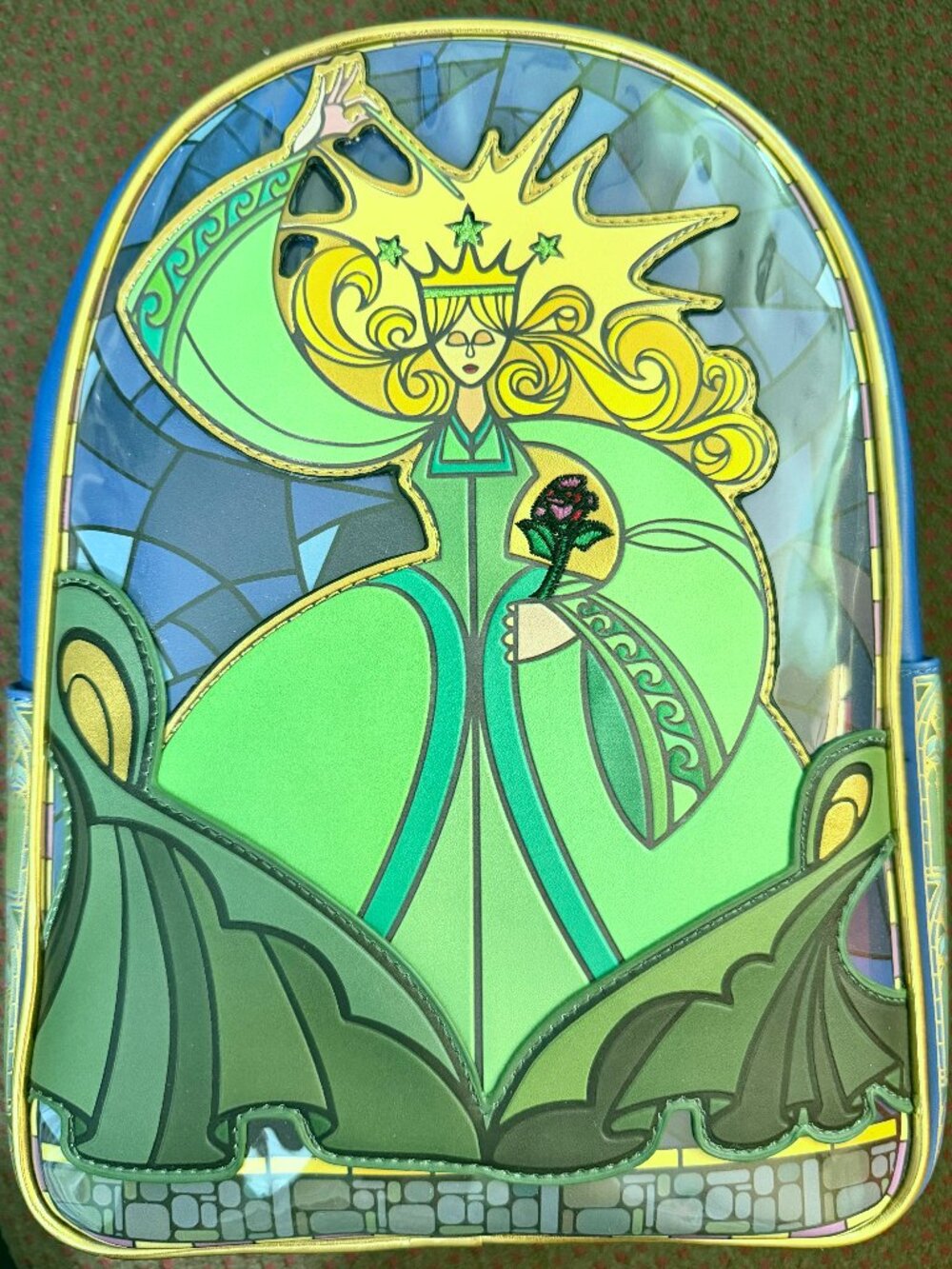 Loungefly D23 Beauty & Beast Enchantress Stained Glass Mini Backpack NWT